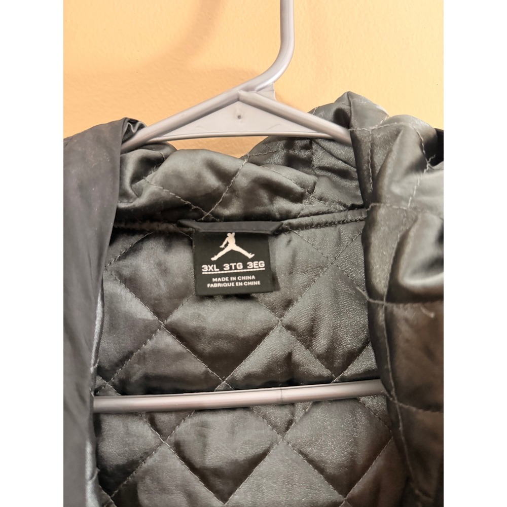 Jordan Brand 3XL Black Hooded Quilted Coach Jacket 23 BKLYN-63 Varsity